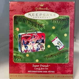 Hallmark Super Friends Lunch Box Set of Two Items Thermos inside the Box